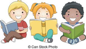 lezende-boekjes-kinderen-vector-clipart_csp13711708