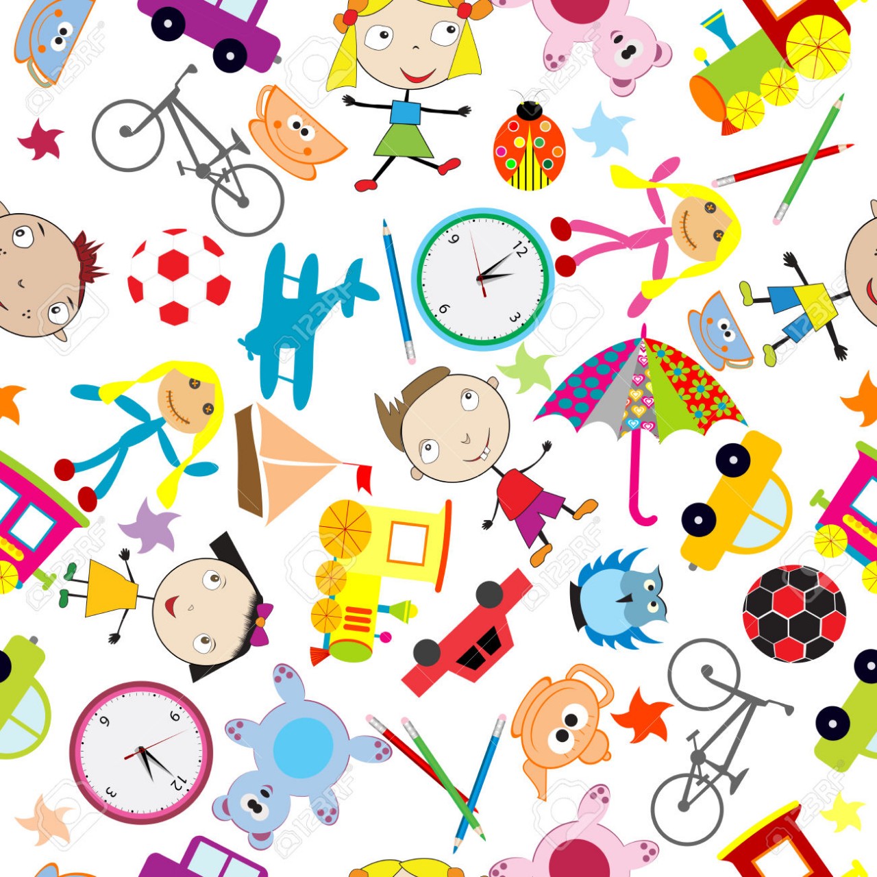 26788153-Seamless-pattern-with-toys-background-for-kids-Stock-Photo